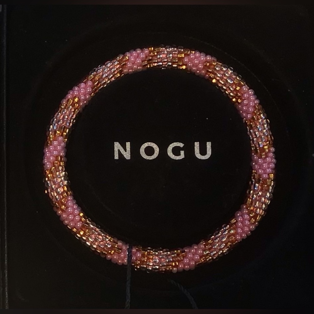 🩷💛🩶 NOGU Himalayan Pink, Gold, Silver Bracelet 🩶💛🩷